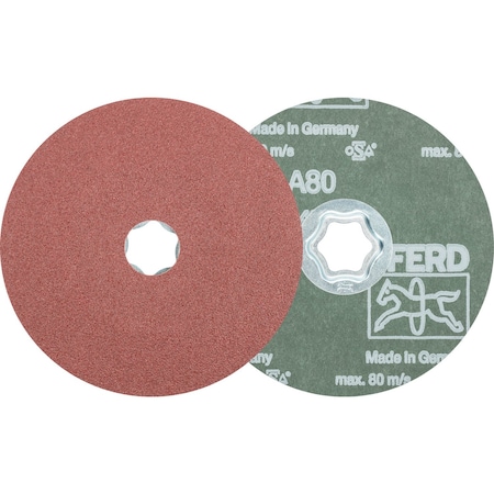 Pferd Combiclick Fiber Disc, 5", Al/Oxd, 80 Grit 40103